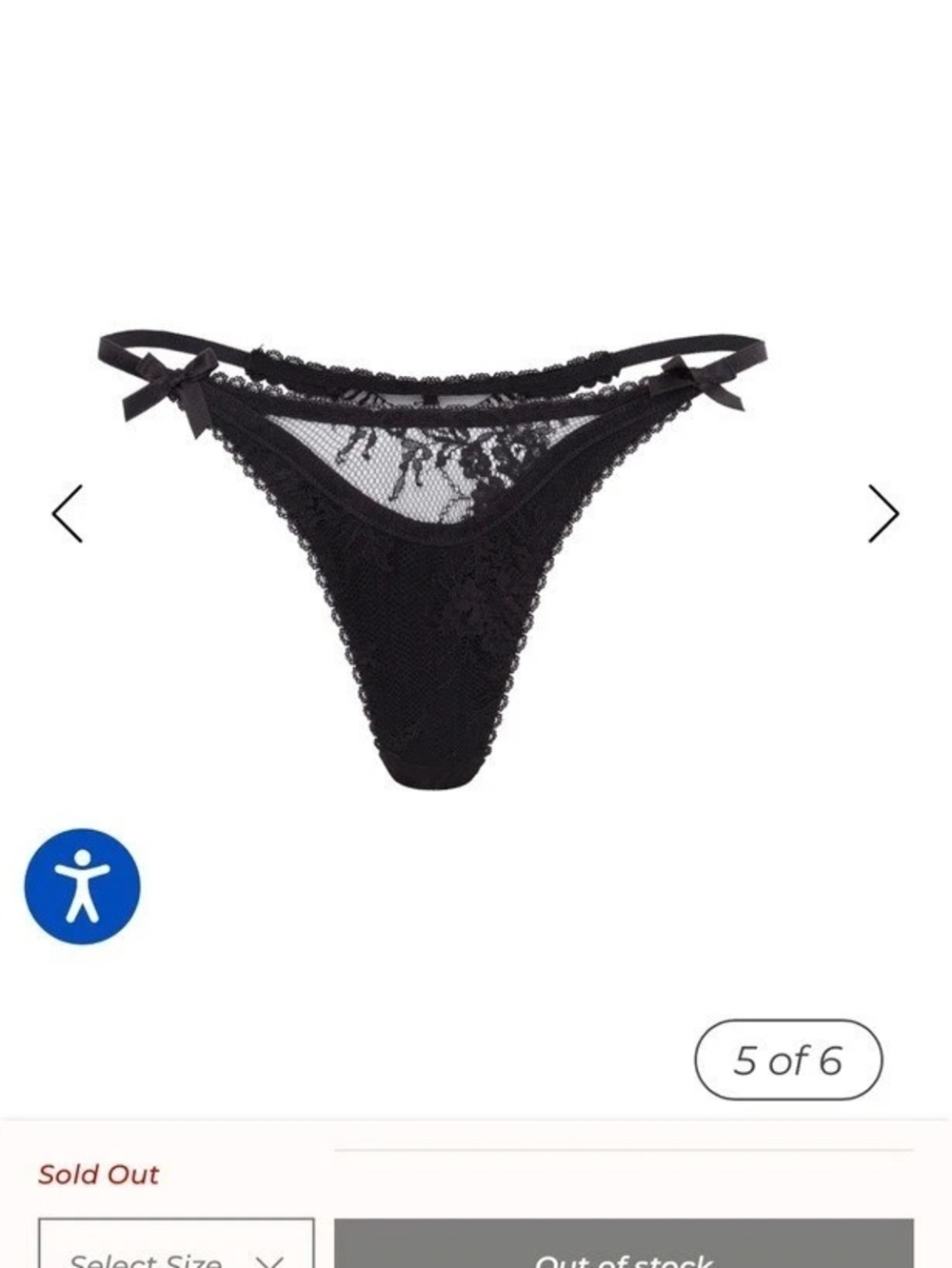 Agent Provocateur Moore Thong Black Lace size 1 NWT